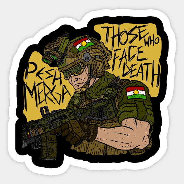 peshmerga, free kurdistan, pro kurdish art. Sticker by JJadx